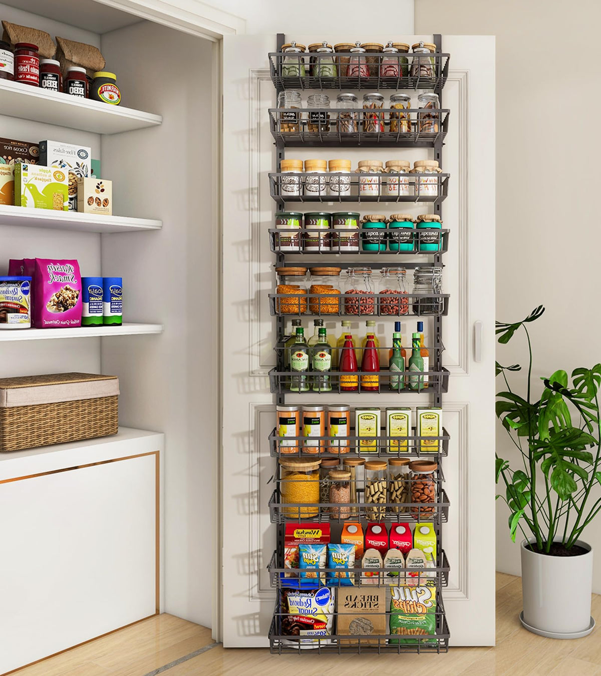 10 Tier Over The Door Pantry Organizer