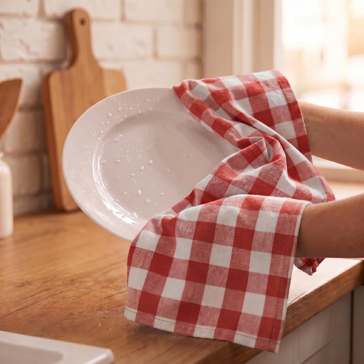 Kitchen Towels Cotton Dish Towels 20”x30” (6 Count)