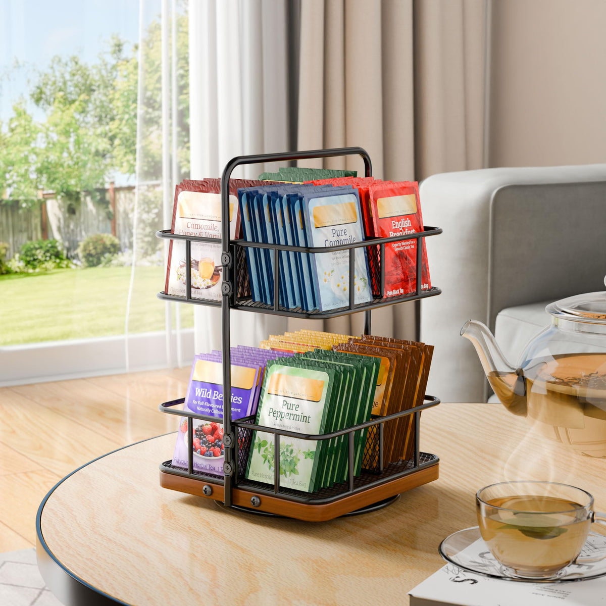Rotating Tea Bag Organizer