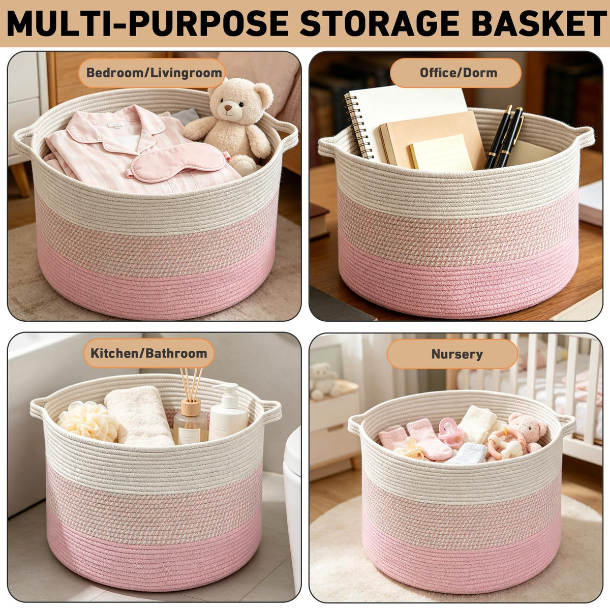 65L Large Blanket Basket