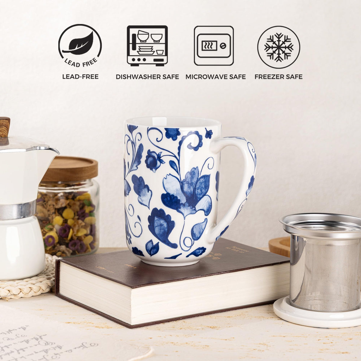 Tea Mug with Infuser and Lid