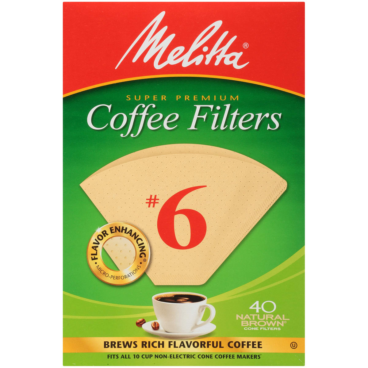 6 Cone Coffee Filters (480 Count)