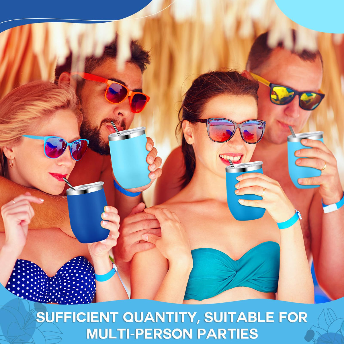 40 Pack Insulated Wine Tumblers Bulk 12oz (40 Count)