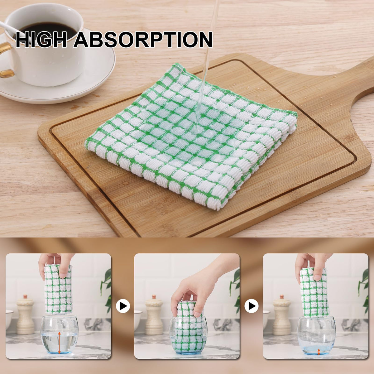 Cotton 6 Pack Terry Kitchen Towels (6 Count)