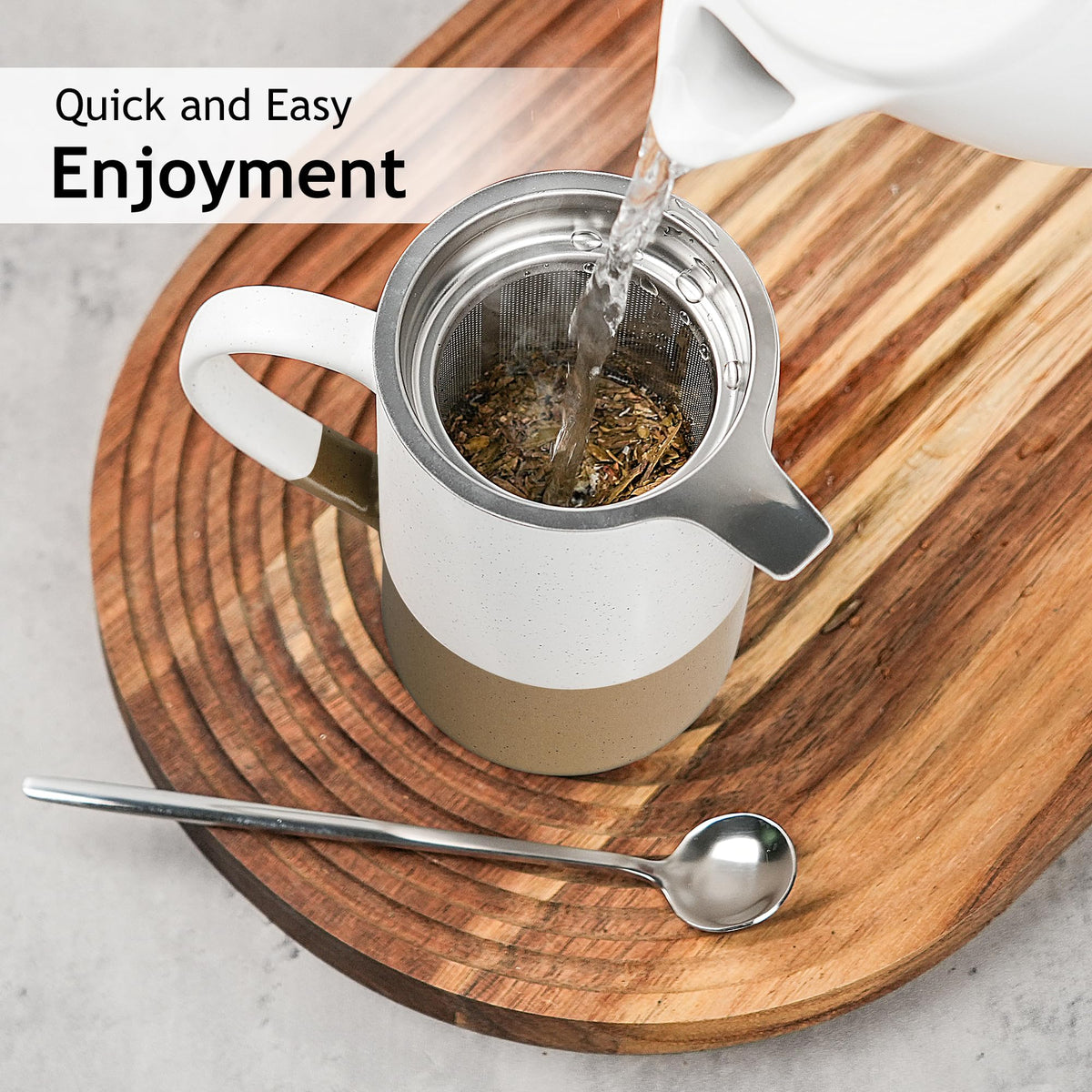 Tea Cups Set Tea Mug Set with Infuser Ceramic