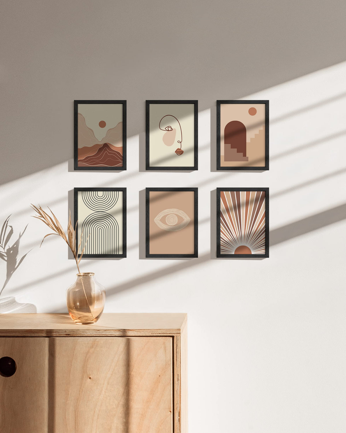 5x7 Black Oak Frame Set of 6 (6 Count)