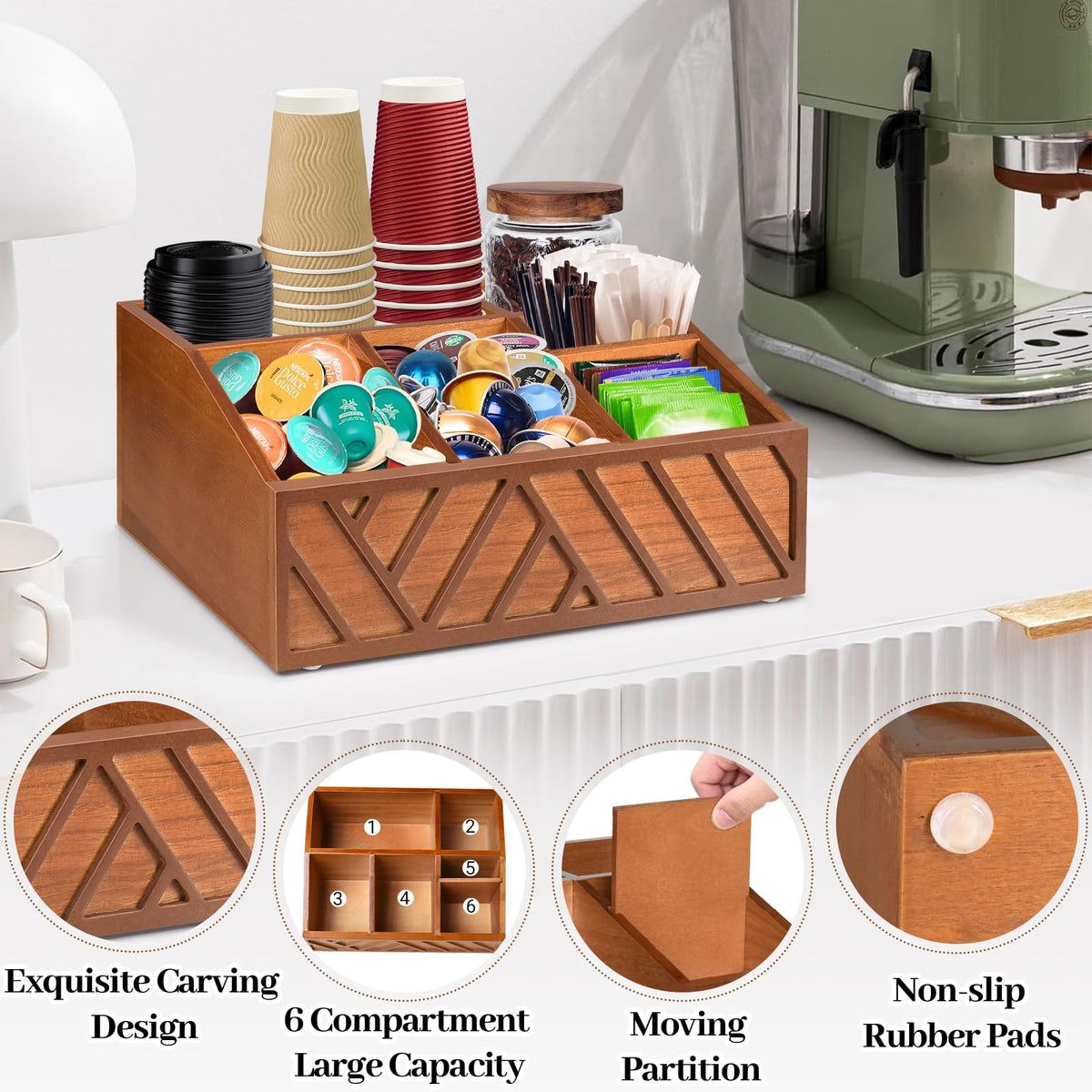 Coffee Station Organizer for Counter (23.52 Ounce)