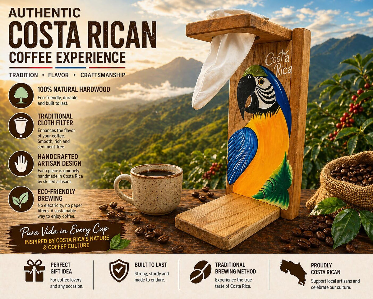 Chorreador Costa Rican handcrafted foldable wooden pour