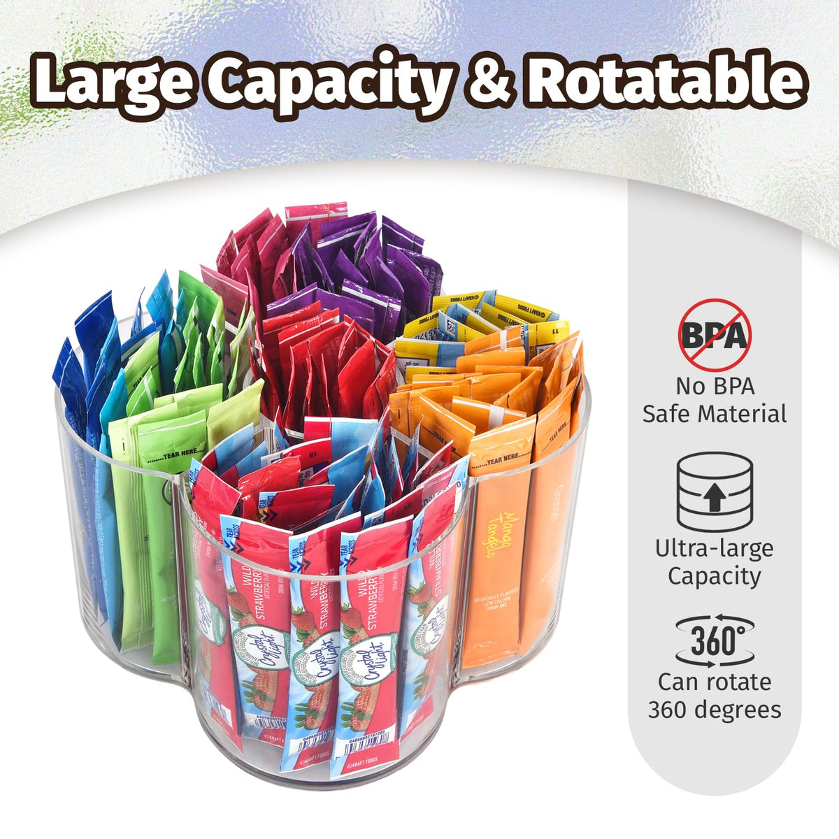 Drink Packet Organizer for Powdered Drink Mix