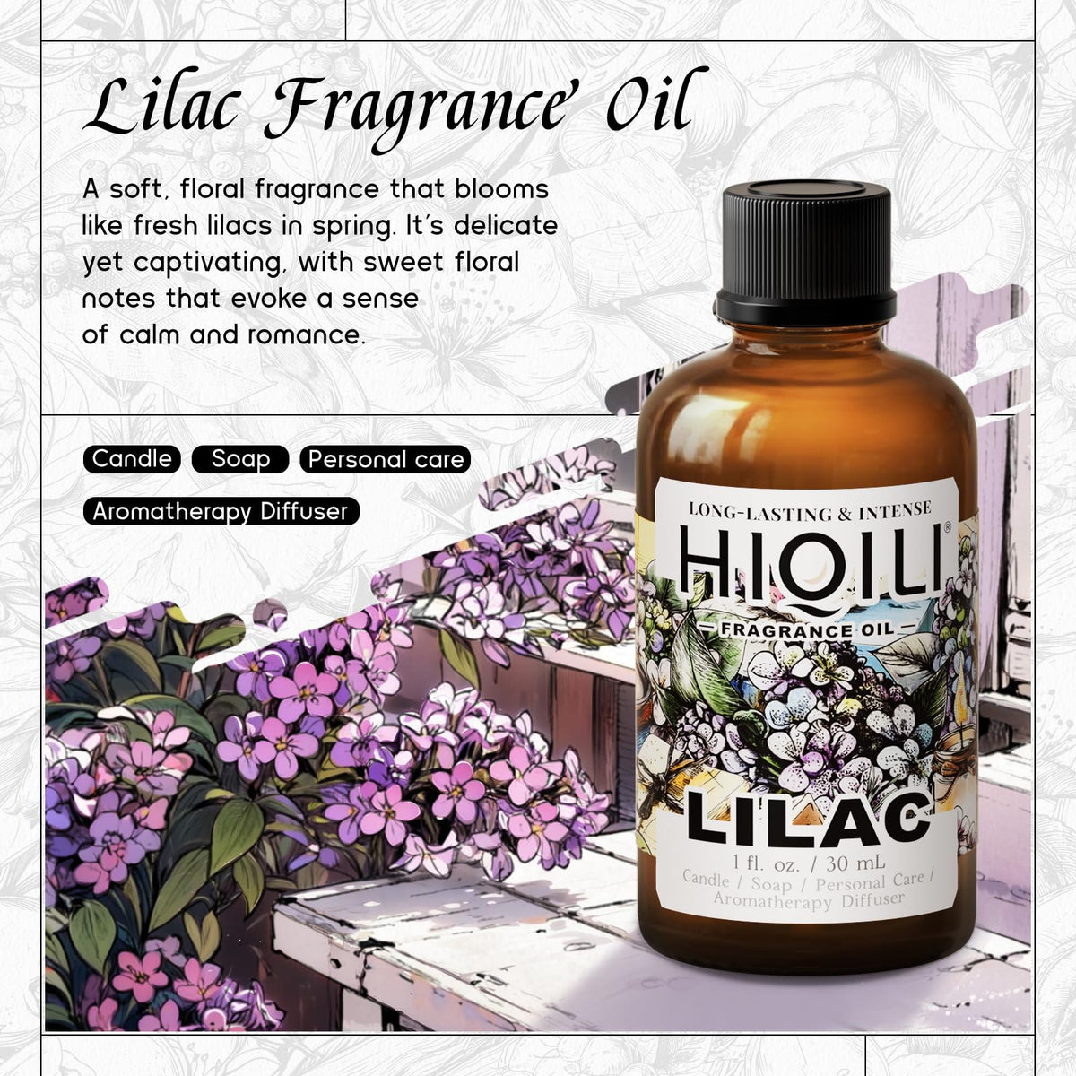 Lilac Fragrance Oil for Women Perfume Making
