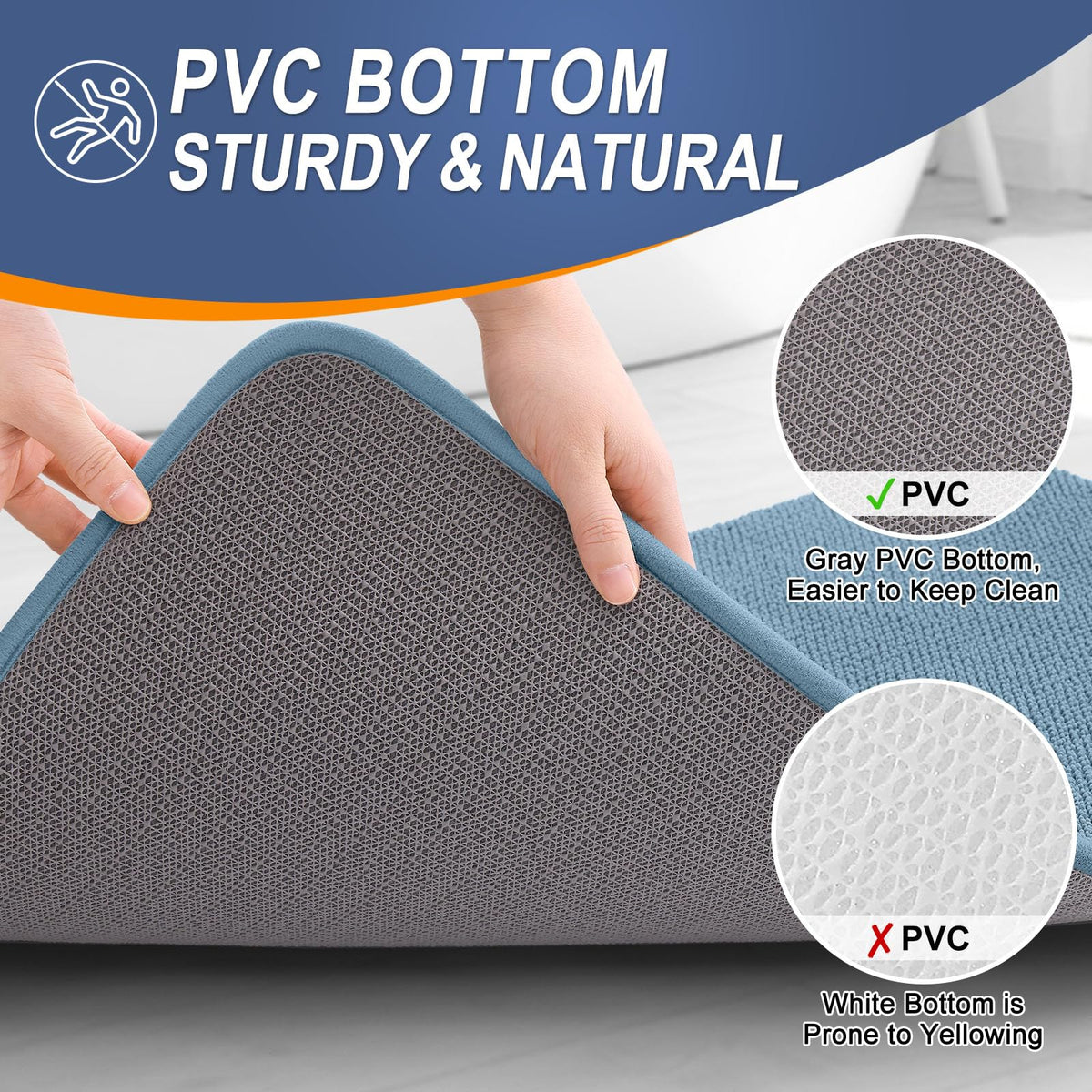 Thick Memory Foam Bathroom Rugs 32x20