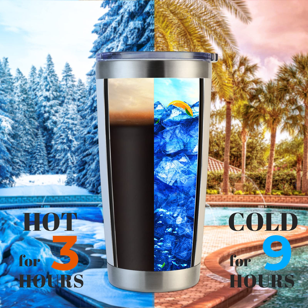 20oz Stainless Steel Tumbler Bulk with Lid