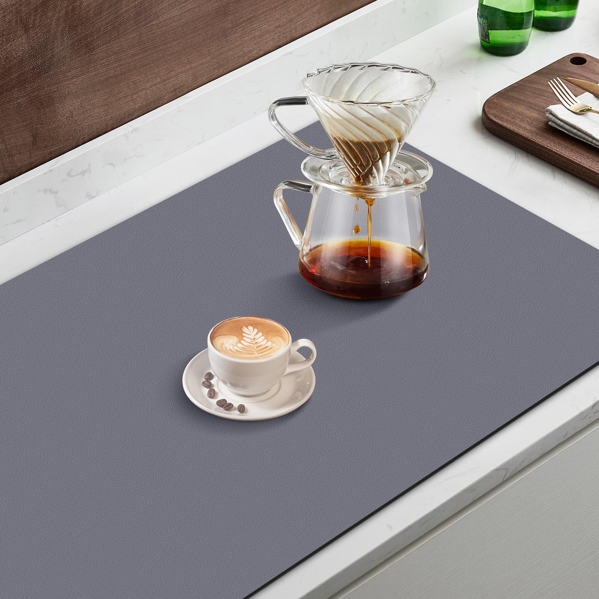Coffee Mat Super Absorbent Dish Drying Mat Coffee Bar Mat 17"x 30"