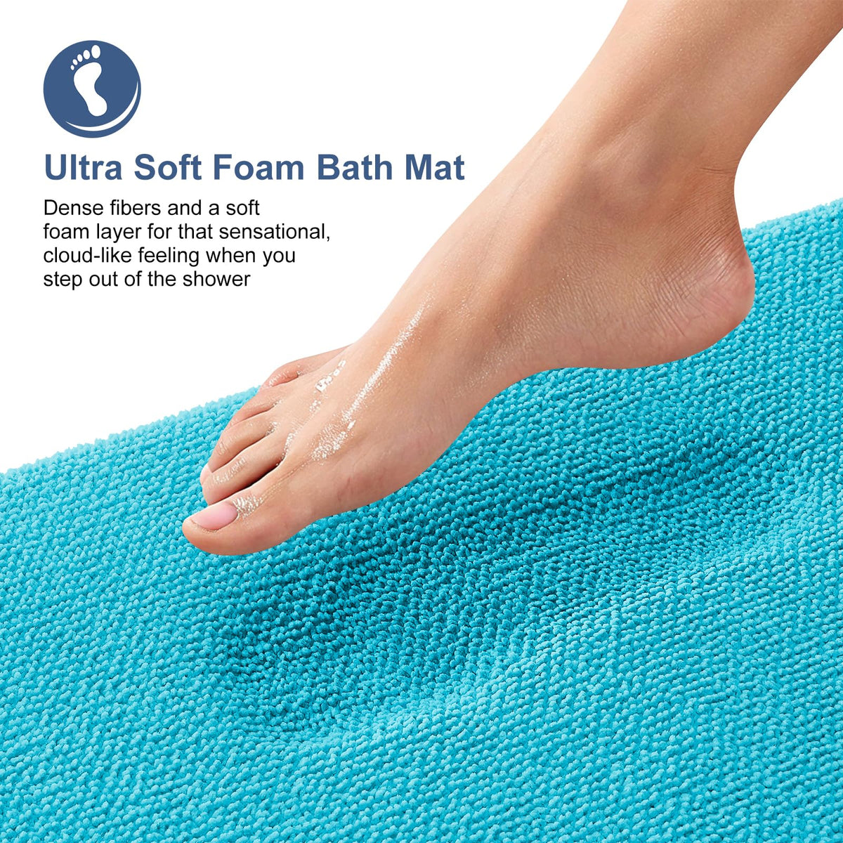 Thick Memory Foam Bathroom Rugs 36x24 (72 Sq Ft)