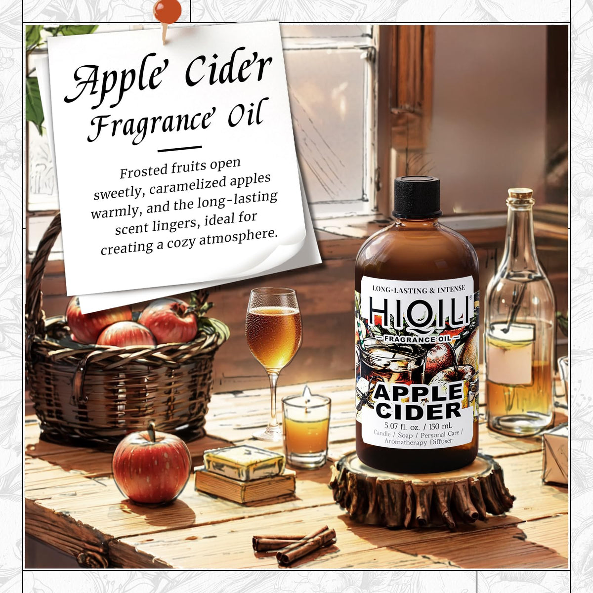 Apple Cider Fragrance Oil for Diffuser (5.07 Fl Oz)