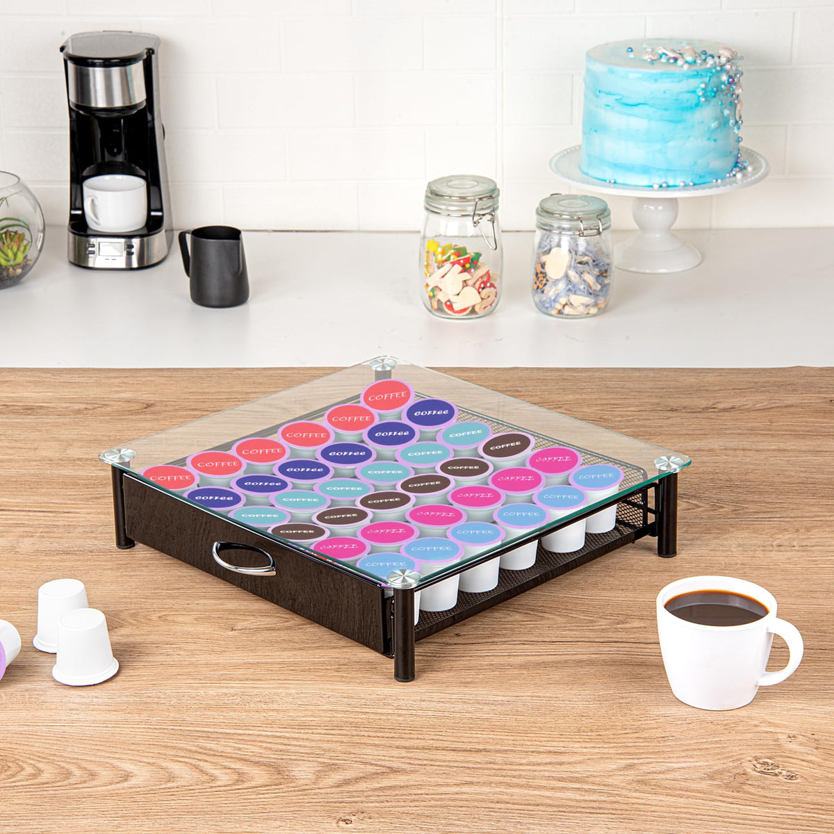 Coffee Pod Holder 15.16 x 13.58 x 3.35 Inches 36 K