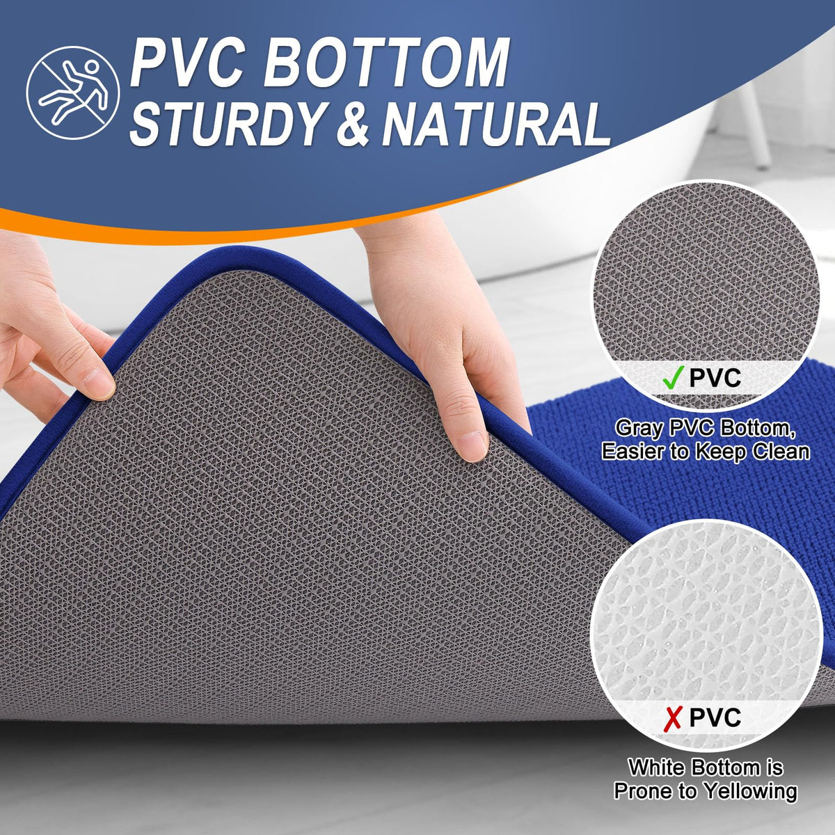 Memory Foam Small Bathroom Rug 24x16