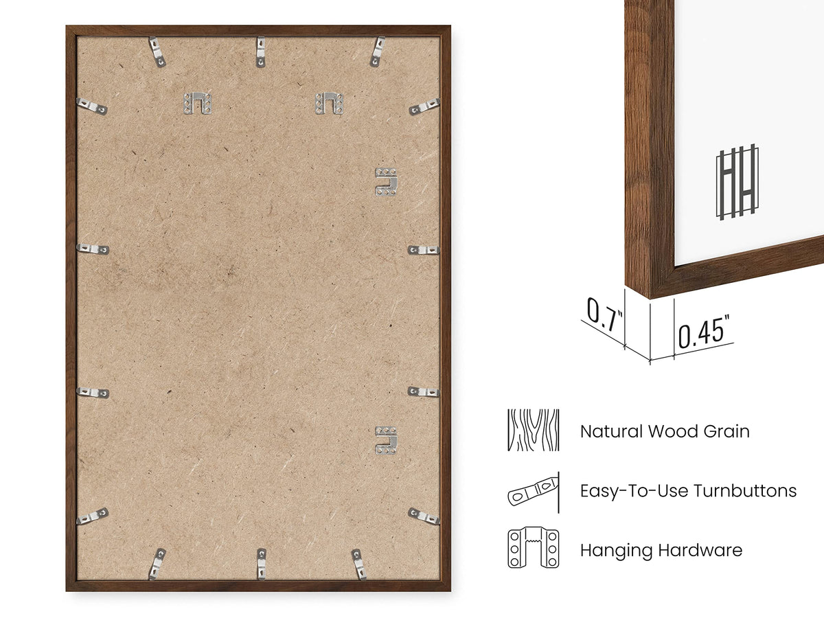 24x36 Walnut Oak Frame