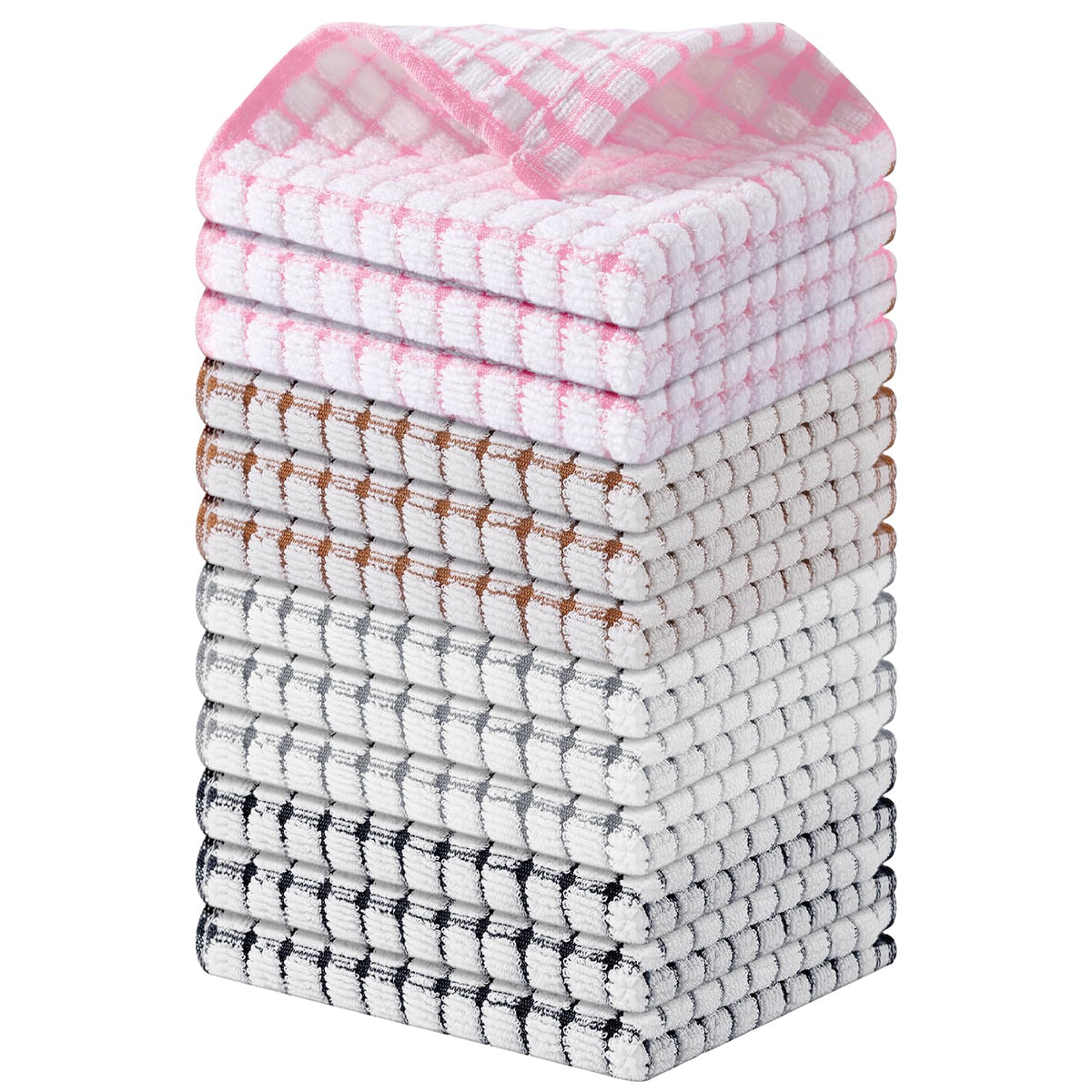Cotton 12 Pack Terry Kitchen Dish Cloths (12 Count)