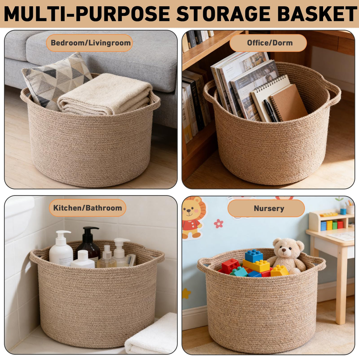 65L Large Blanket Basket