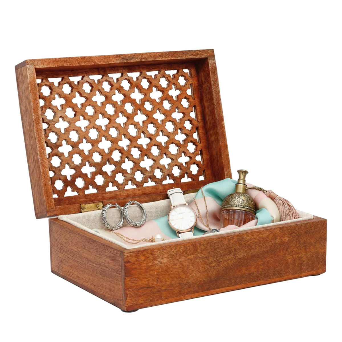 Trellis Mango Wood Box