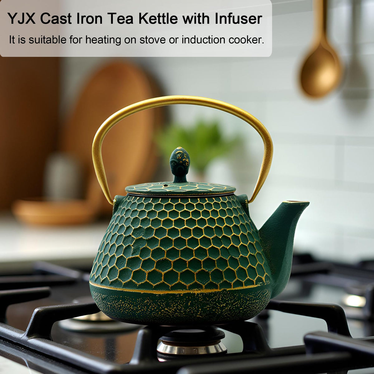 Cast Iron Teapot and Tea Cups Set