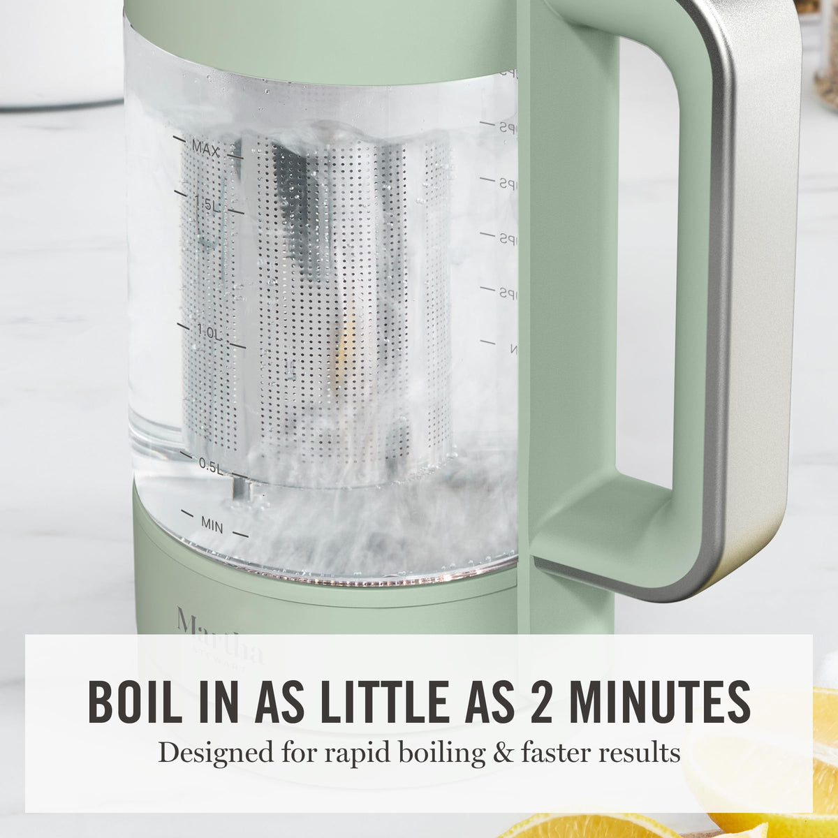 1.7L Glass Carafe Electric Kettle with Removable Tea Infuser