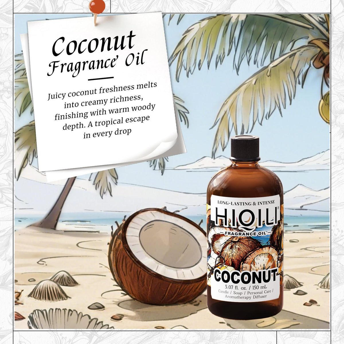 Coconut Fragrance Oil for Soap (5.07 Fl Oz)