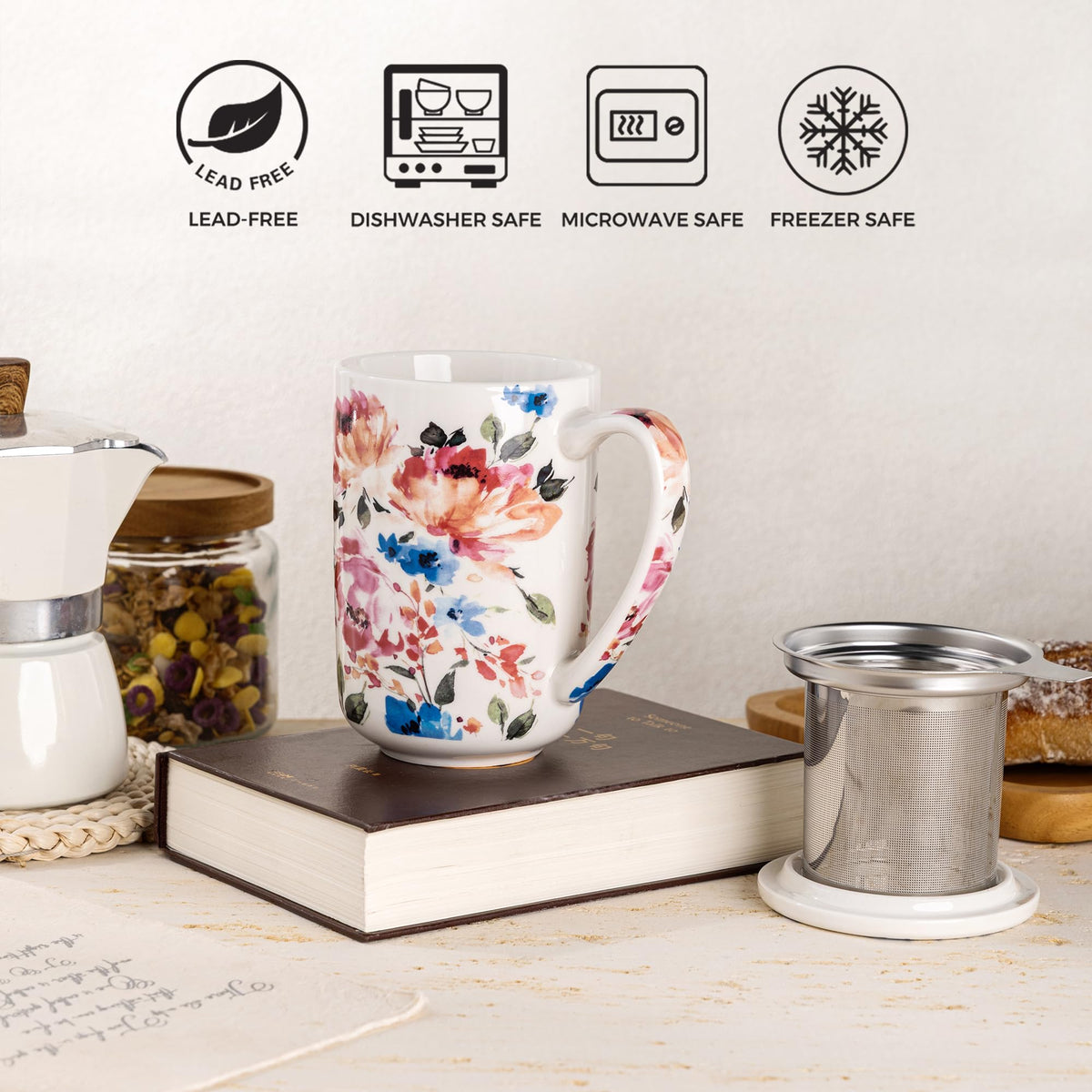 Tea Mug with Infuser and Lid