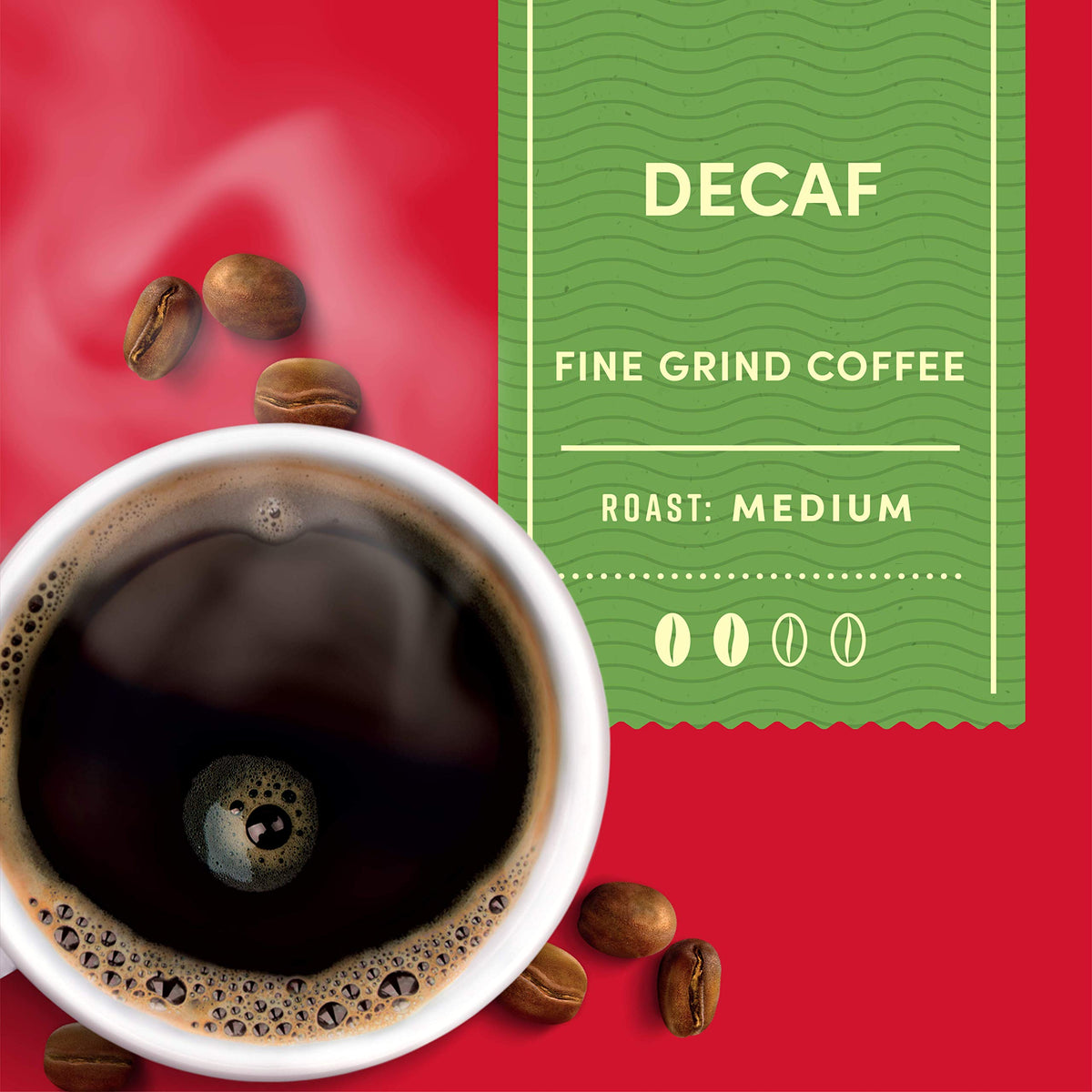 Decaf Blend Medium Roast Ground Coffee (72 Ounce)