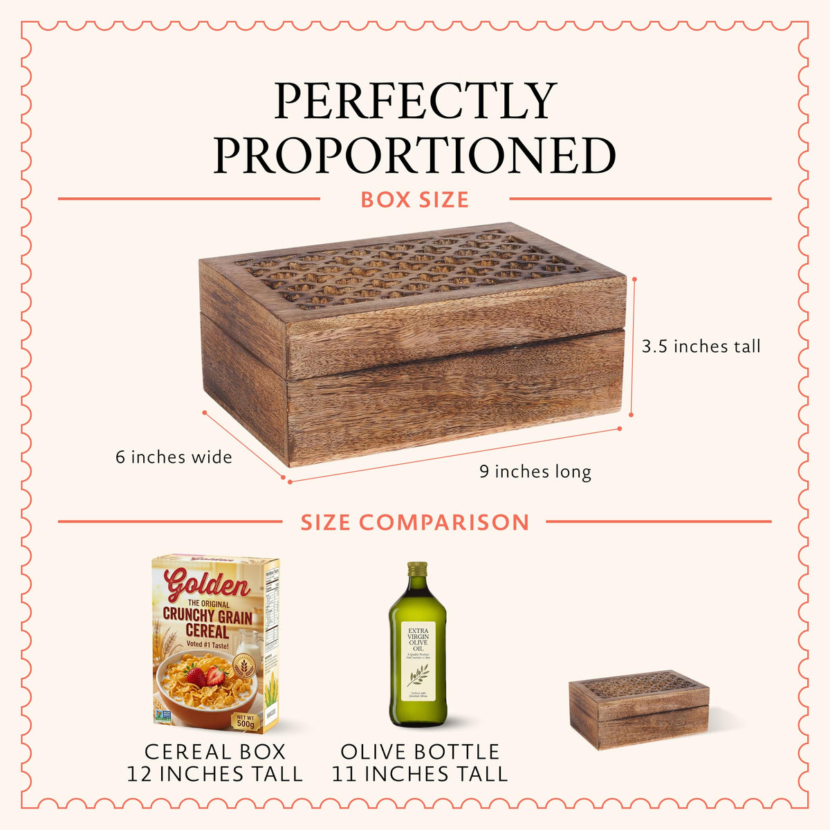 Trellis Mango Wood Storage Box