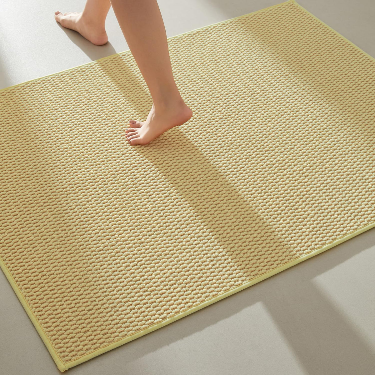 Large Bathroom Rugs Non Slip Washable Bath Rugs Super Absorbent Bathroom Rug Thin Quick Dry Low Pile Bath Mats