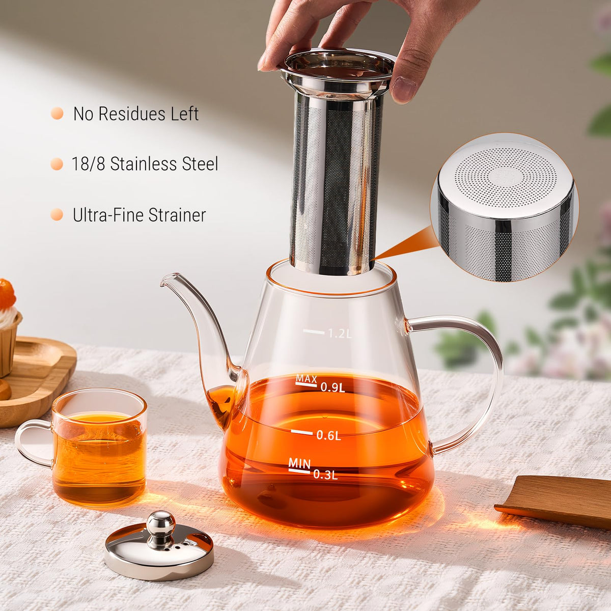 44oz Glass Teapot with Infuser