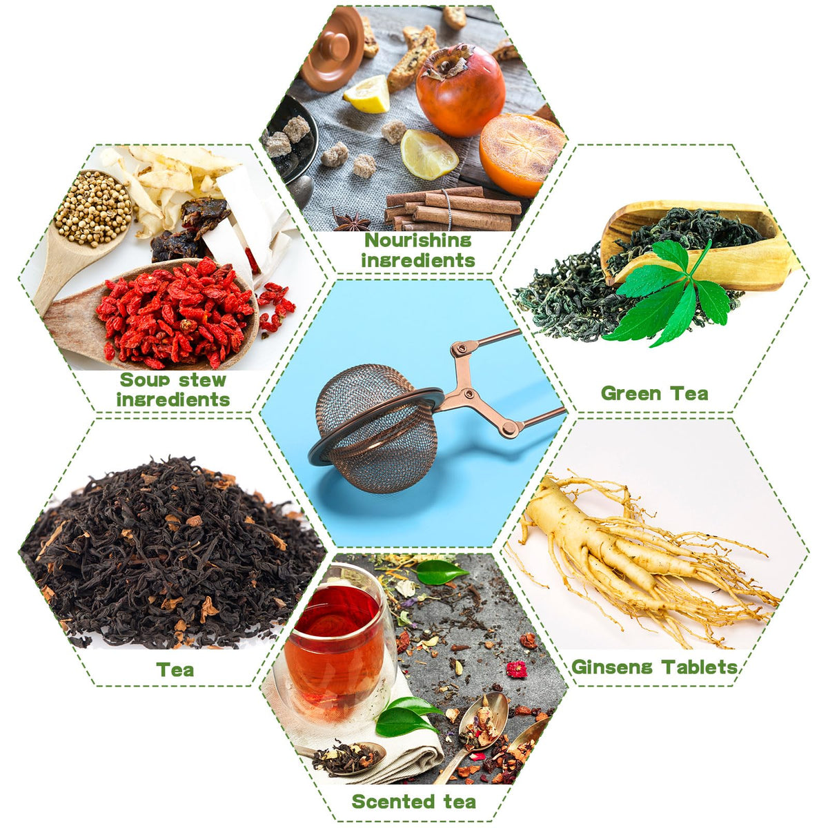 20 Pcs Loose Leaf Tea Infuser Stainless Steel Mesh Snap Tea Ball Strainers with Handle Metal (20 Count)