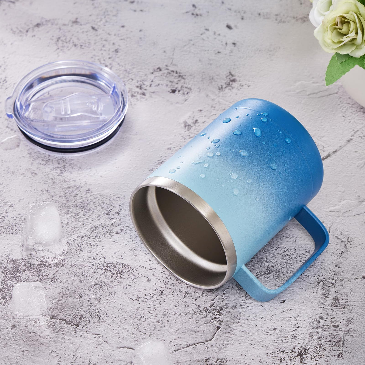 12oz Coffee Mug With Handle and Sliding Lid