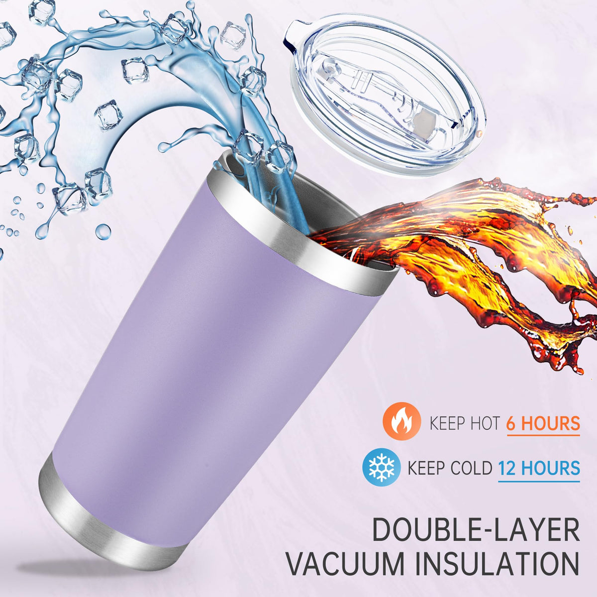20 oz Tumblers Stainless Steel Tumbler with Lid
