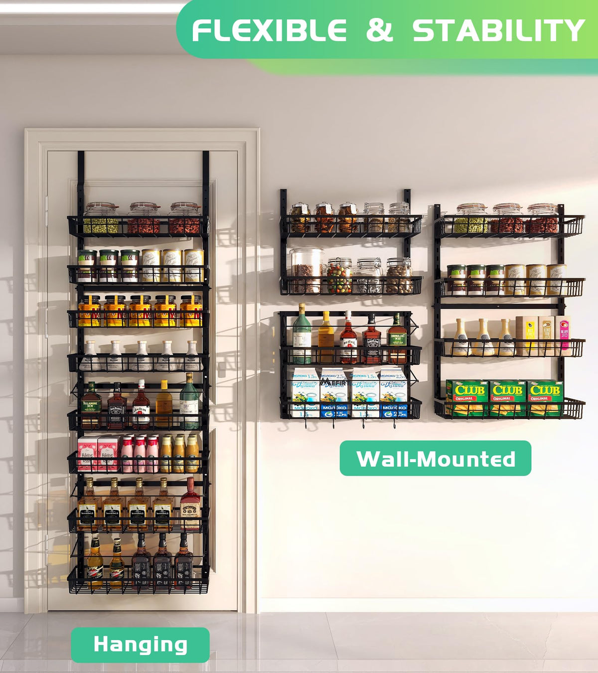 Over The Door Pantry Organizer (8 Count)