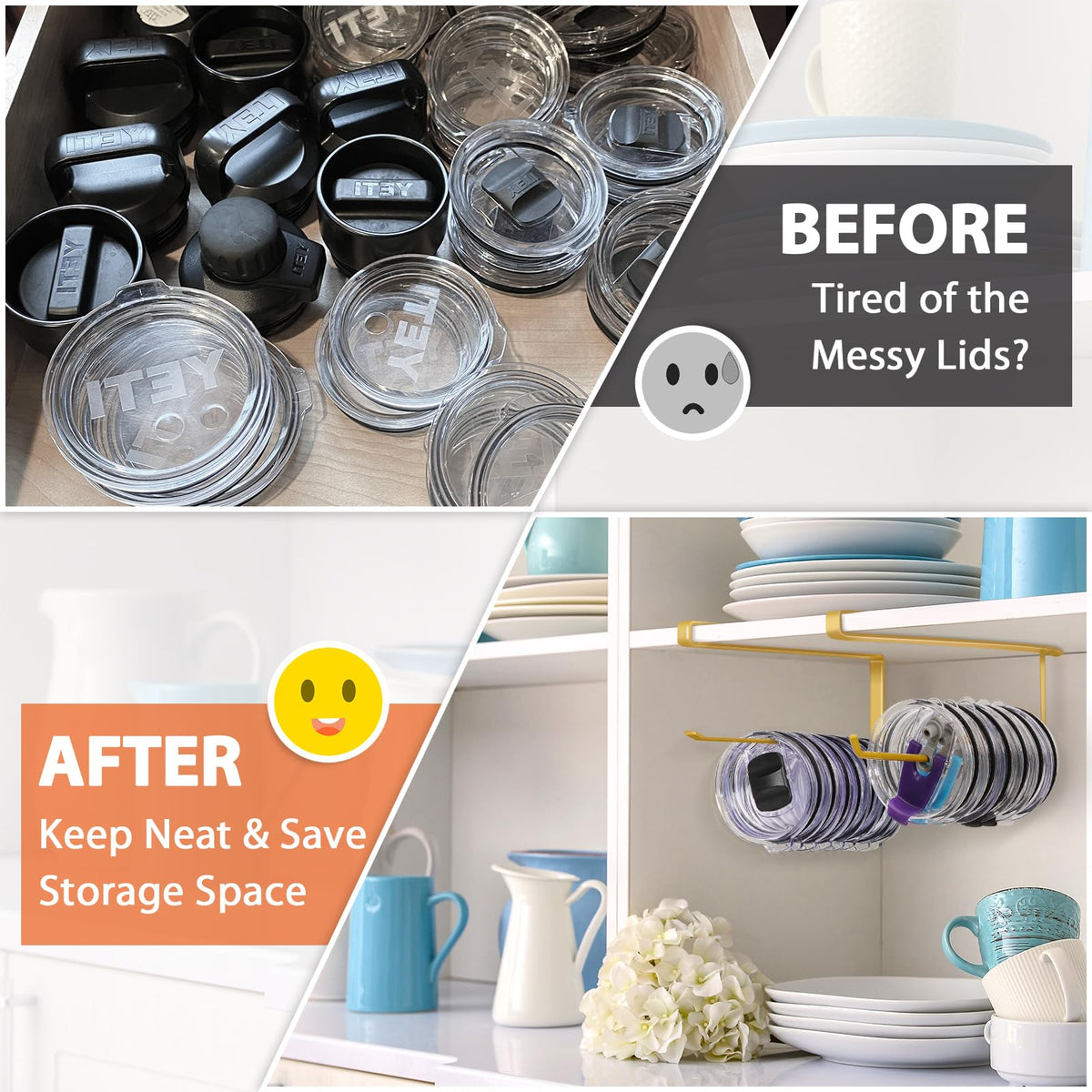 2 Pack Tumbler Lid Organizer (2 Count)