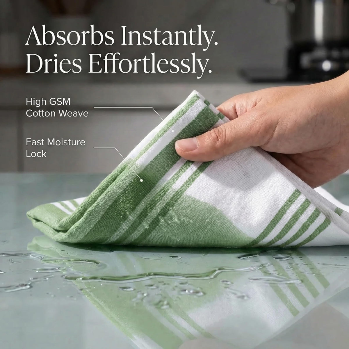 Kitchen Towels Cotton Dish Towels 20”x30” (6 Count)