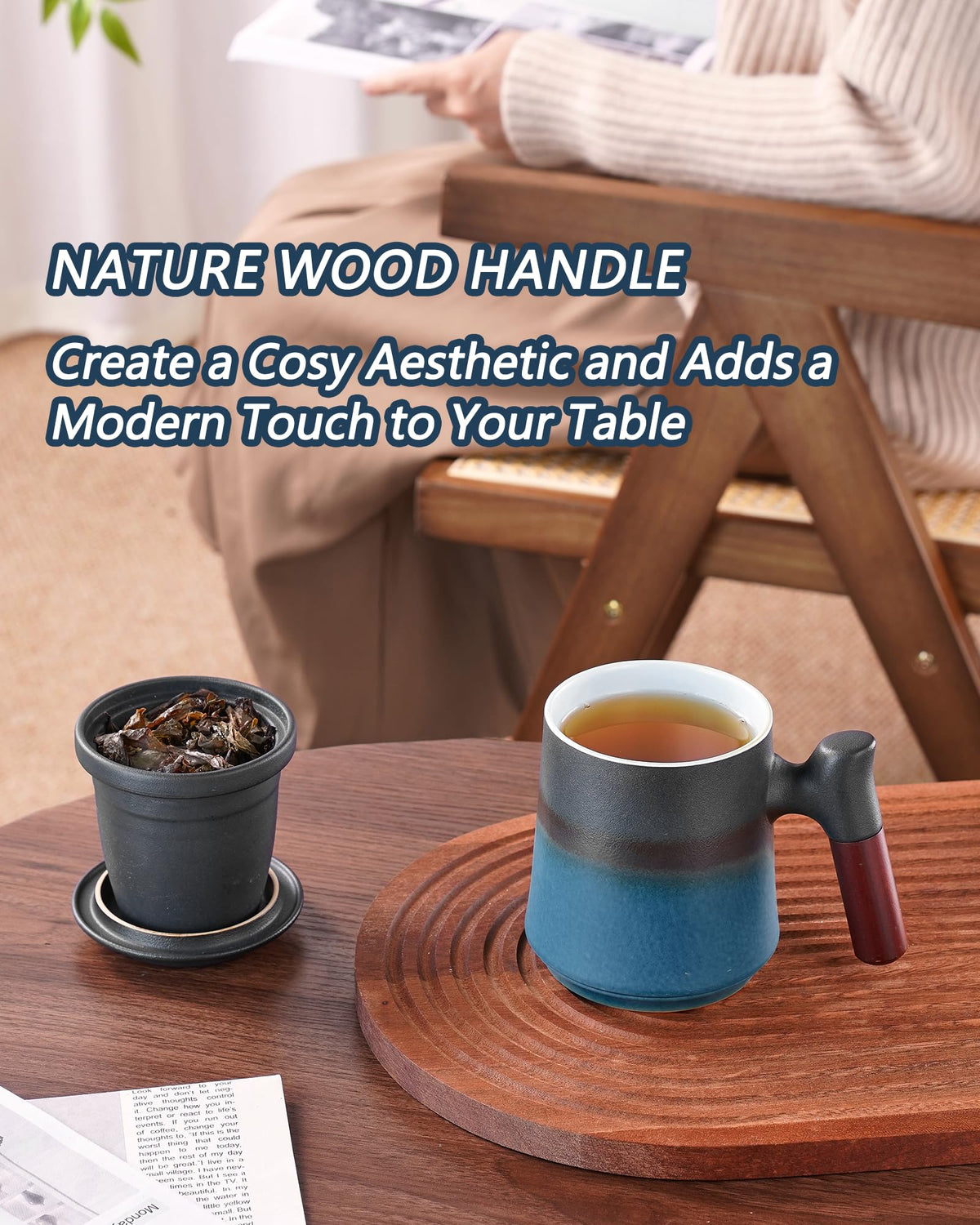 Tea Cup with Infuser and Lid for Loose Leaf Tea Steeper