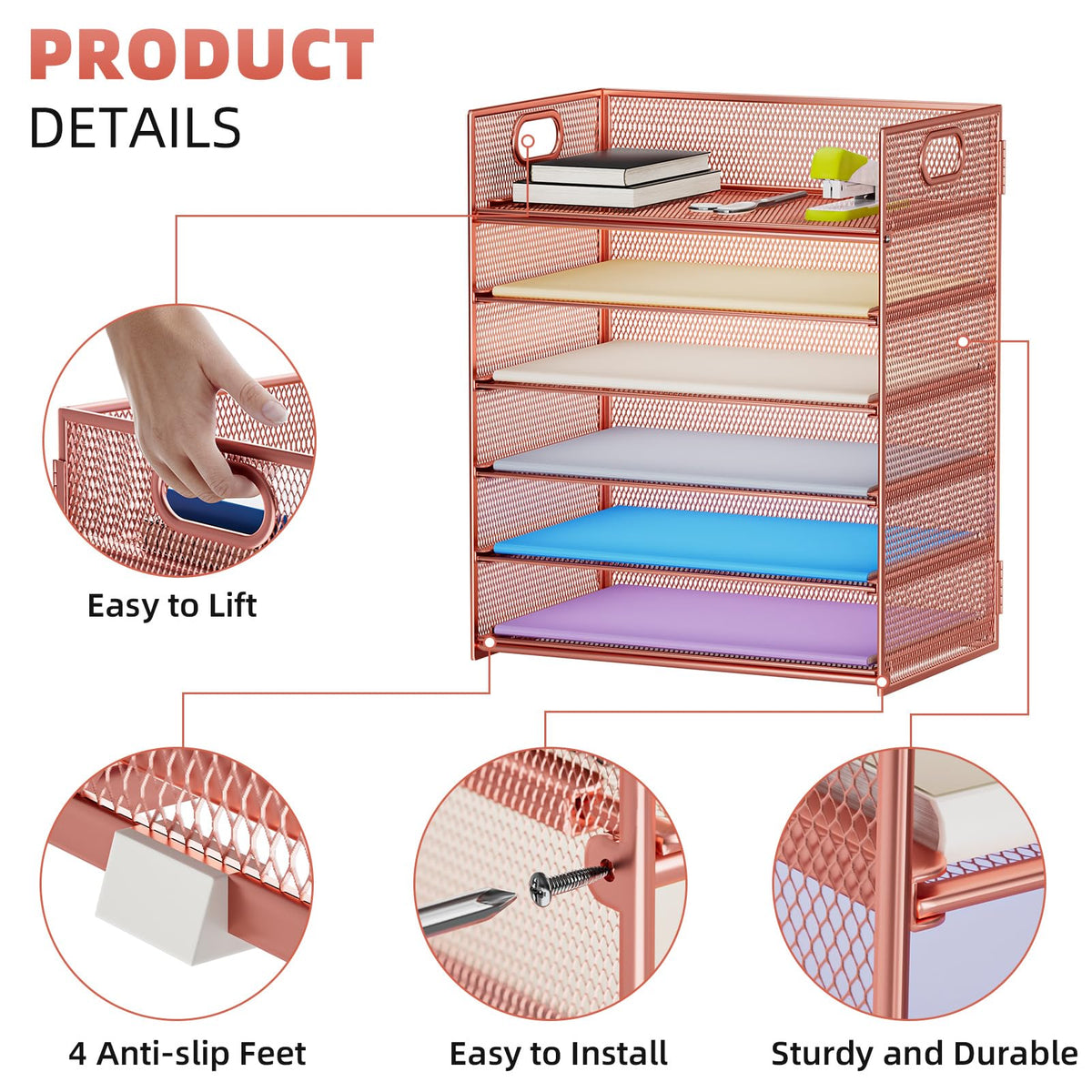 6 Tier Paper Organizer Letter Tray