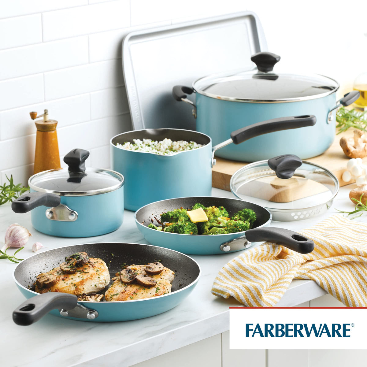 Cookstart Aluminum DiamondMax Nonstick Cookware Set