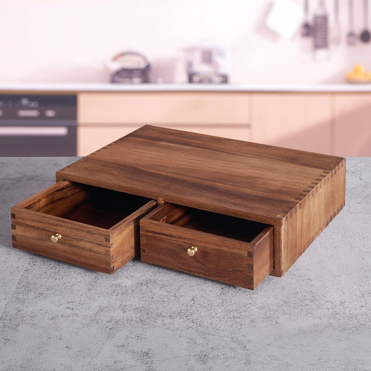 Acacia Wood K Cup Organizer Drawer