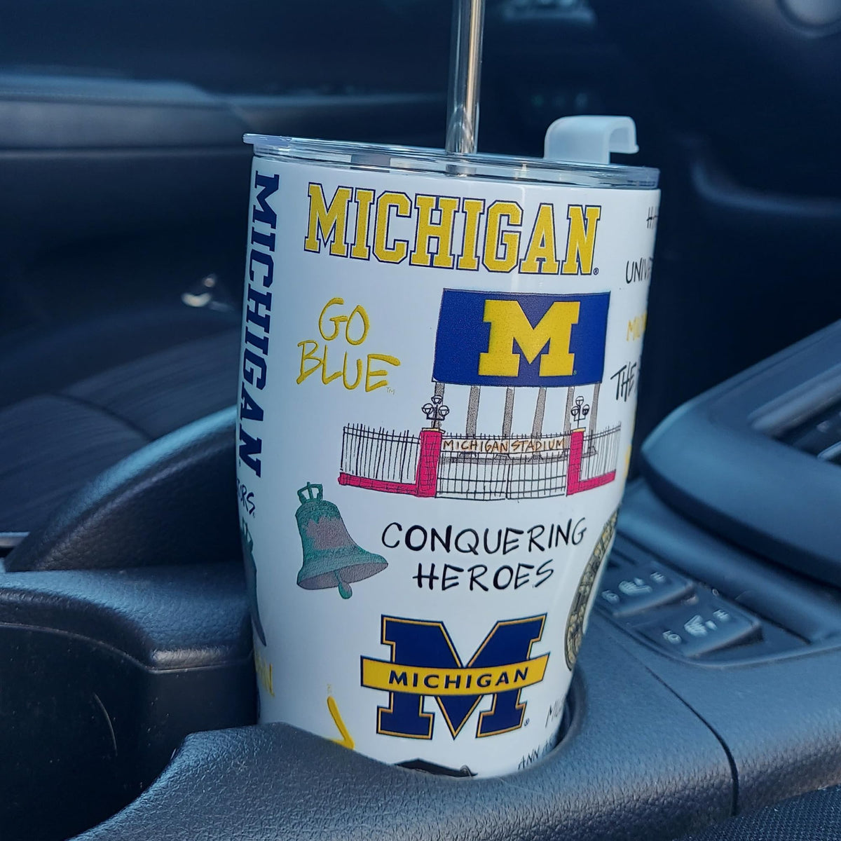 University of Michigan 30oz Stainless Steel 3D Icon Tumbler