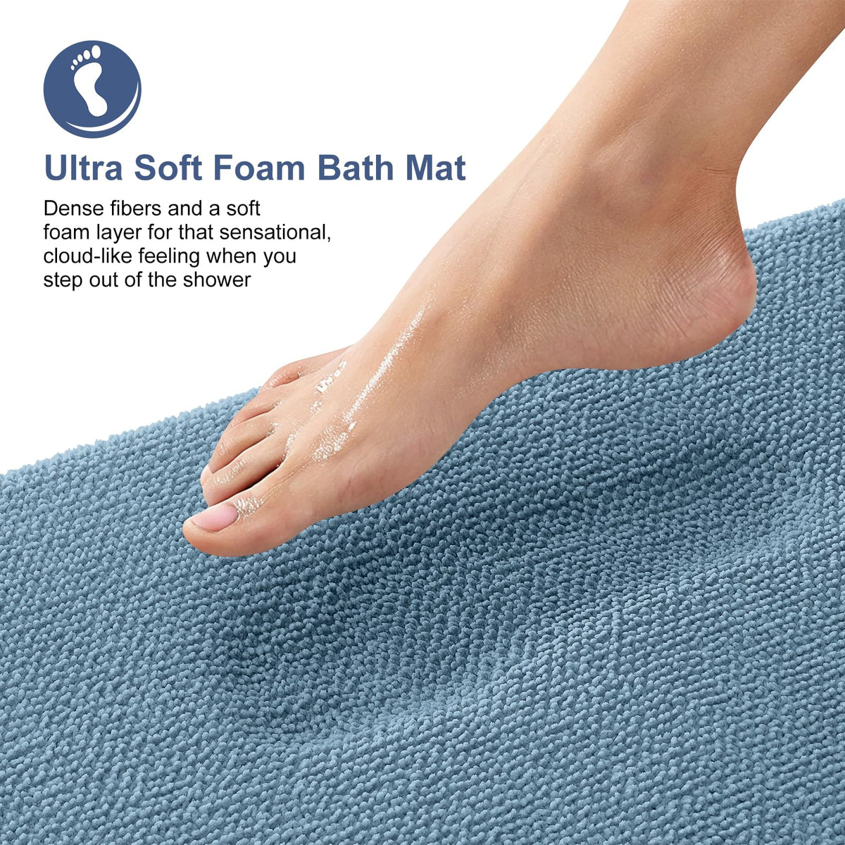 Memory Foam Bathroom Runner Rug 40x24