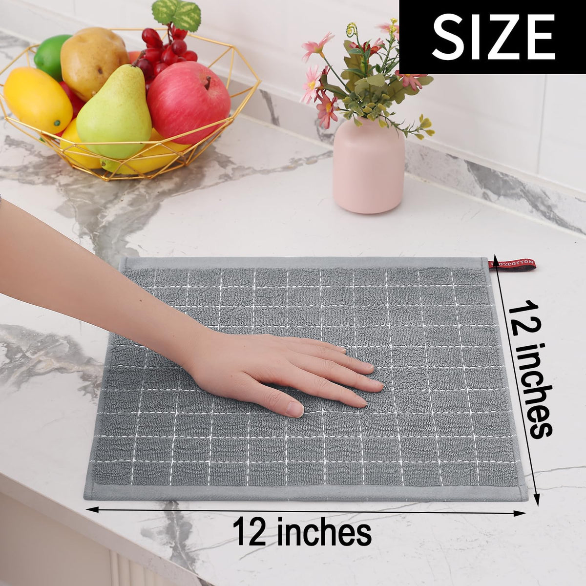 100% Cotton Terry Kitchen Towels (12 Count)