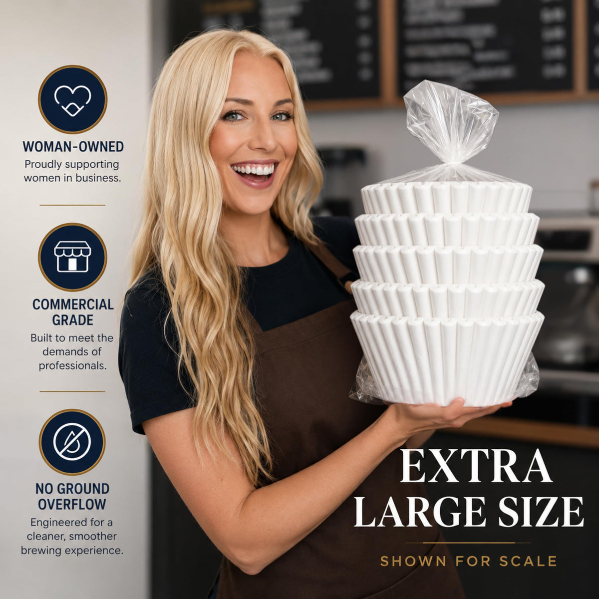 Katy’s Extra Large Commercial Coffee Filters (250 Count)