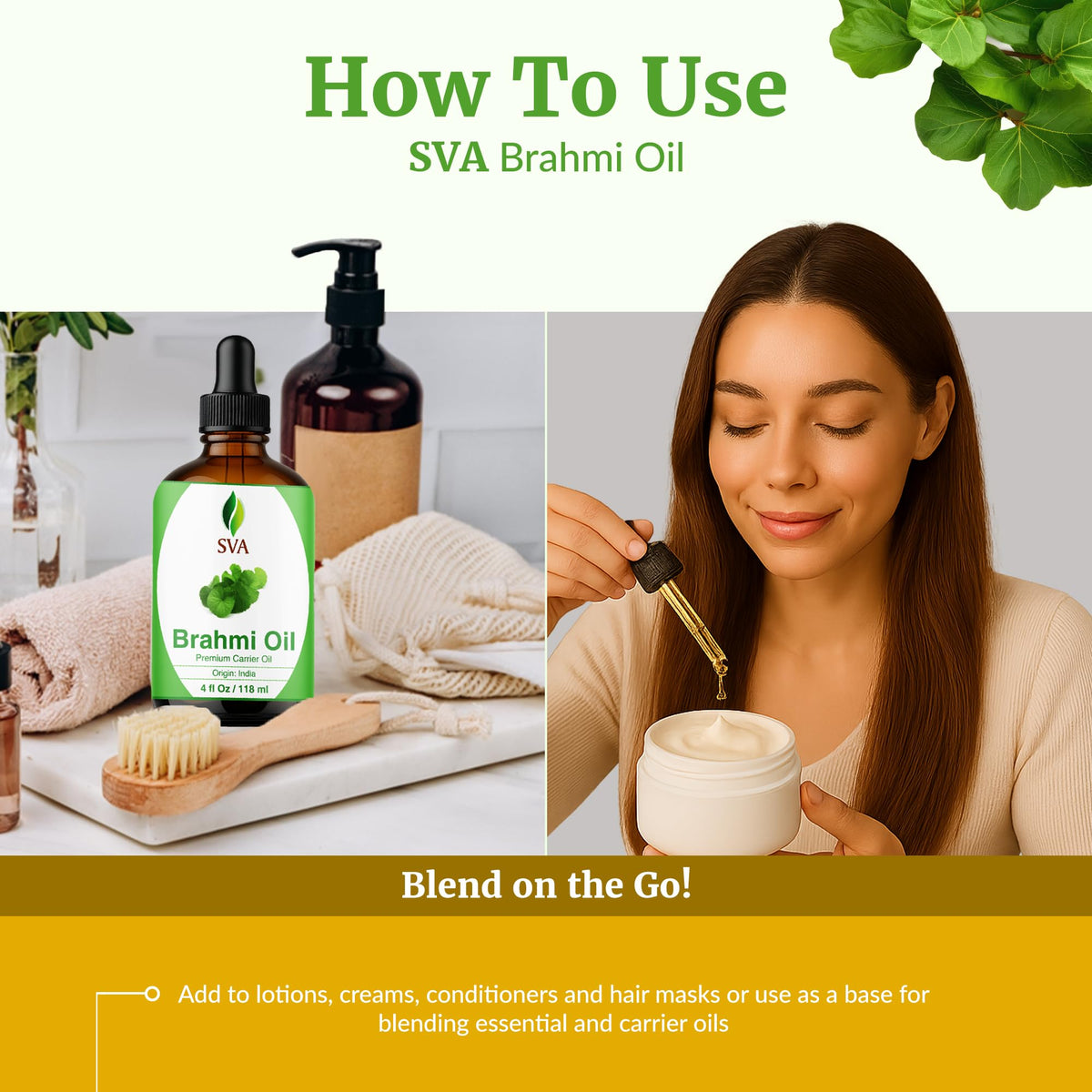 SVA Brahmi Carrier Oil (4 Fl Oz)