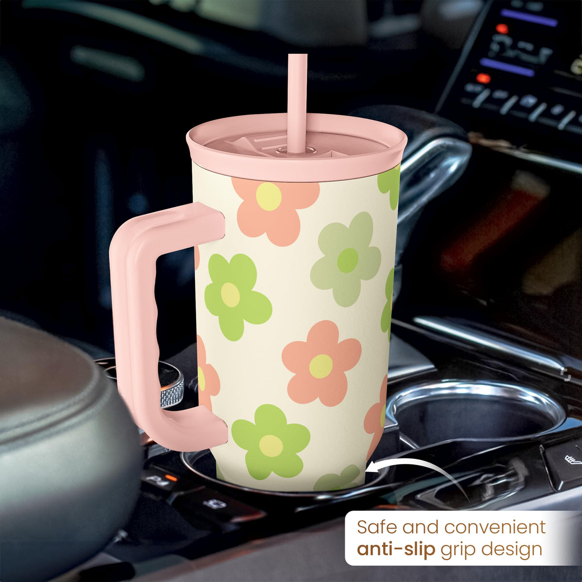 Daisy Tumbler with Handle 40oz