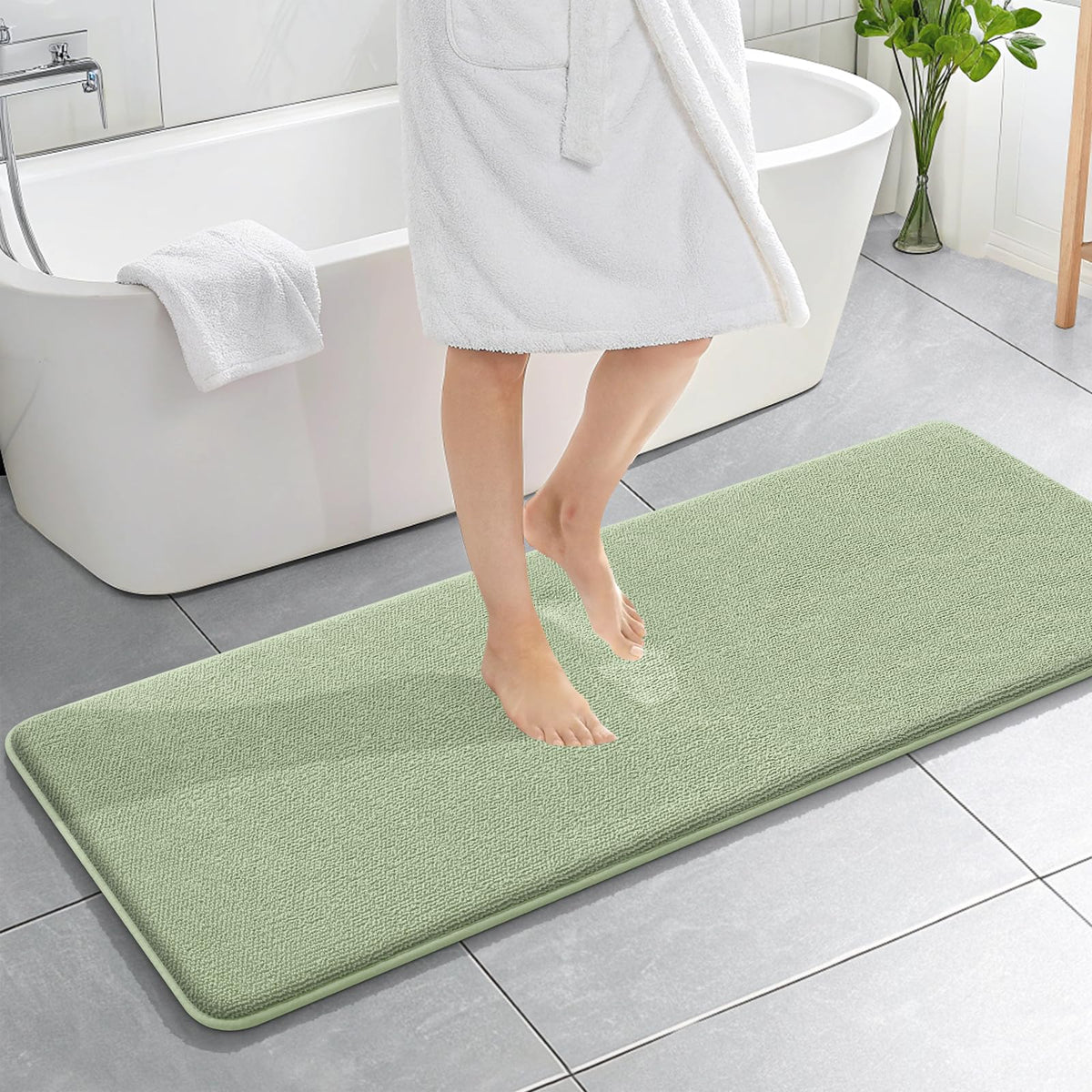 Memory Foam Bathroom Runner Rugs 59x20